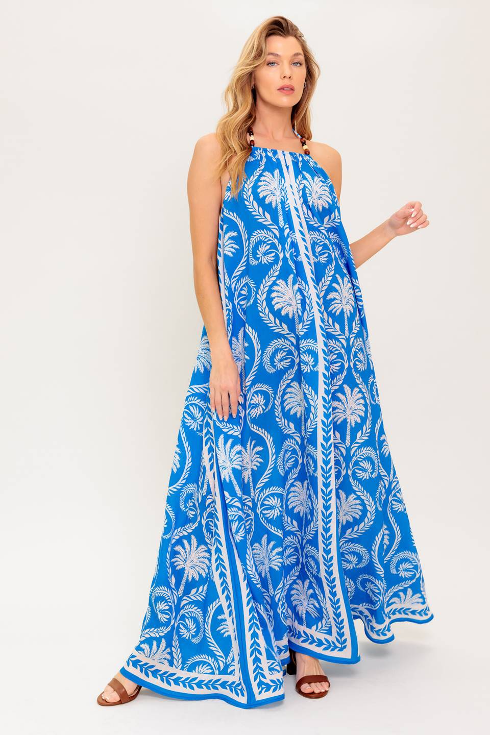 FOR THE DREAMERS BLUE WOVEN MAXI DRESS - By Baano