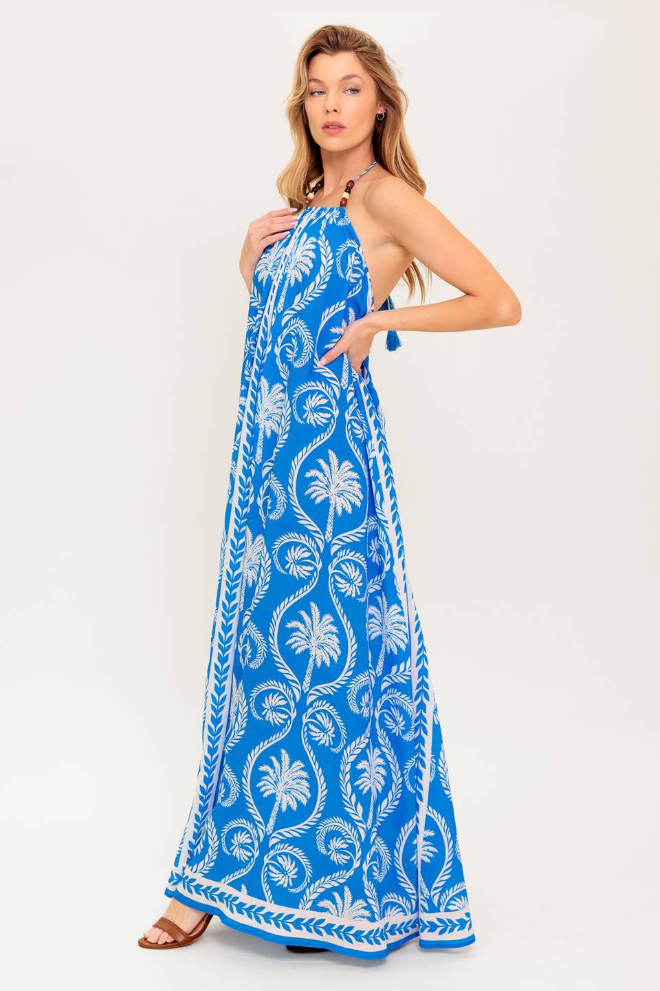 FOR THE DREAMERS BLUE WOVEN MAXI DRESS - By Baano