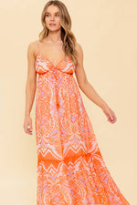 ROMANCE LANGUAGE CORAL WOVEN MAXI DRESS - By Baano