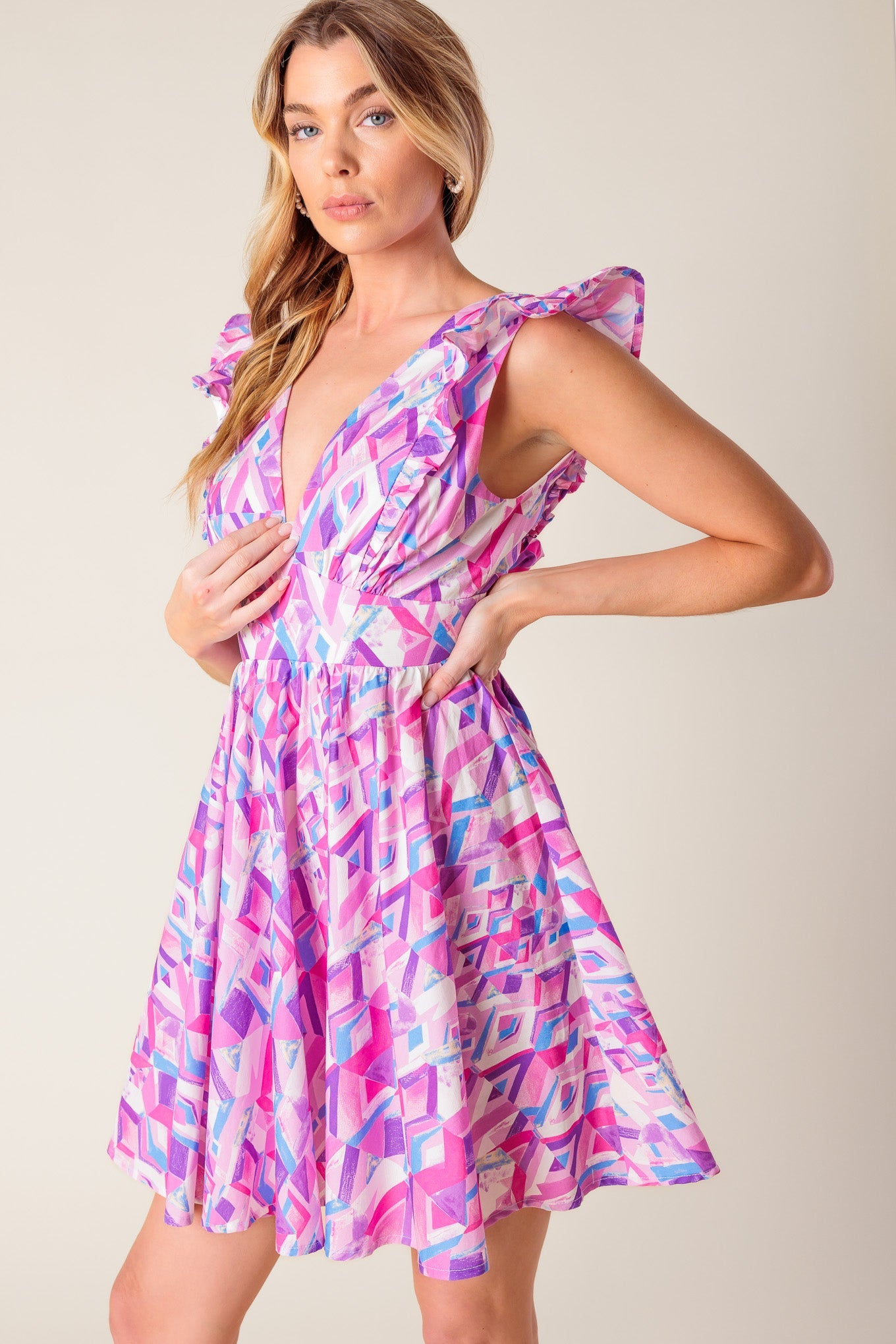 BETTER WITHOUT YOU WOVEN MINI DRESS - By Baano