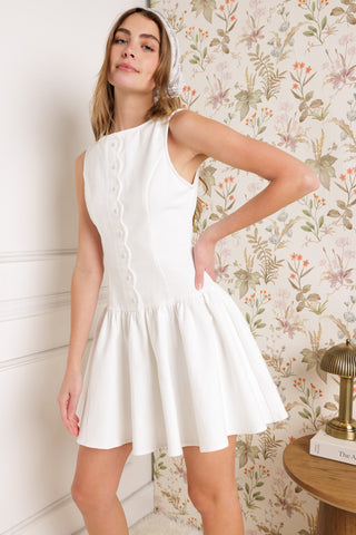 PALM PICNIC WOVEN MINI DRESS - By Baano