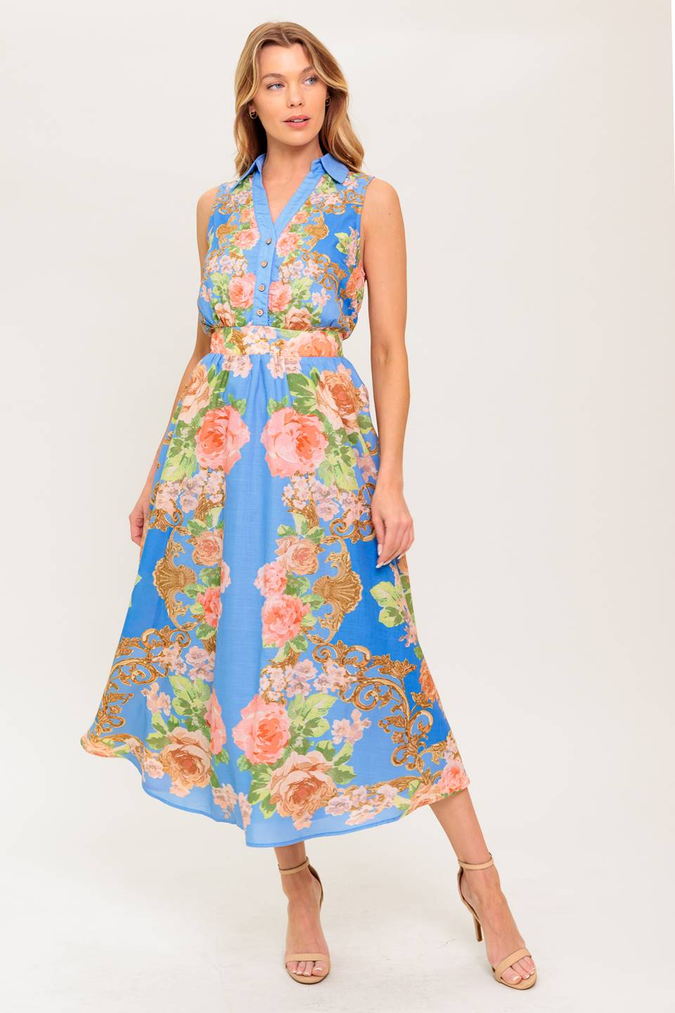 LOST IN A DREAM WOVEN MIDI DRESS - By Baano