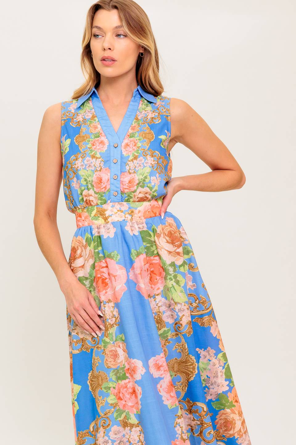 LOST IN A DREAM WOVEN MIDI DRESS - By Baano