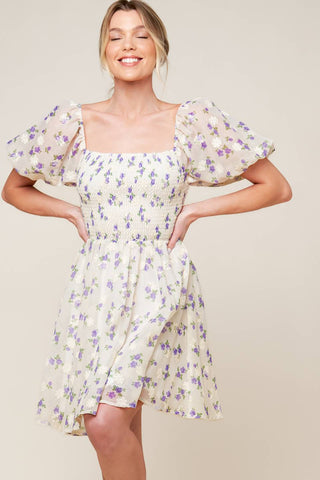 MAKING CONNECTIONS CREAM WOVEN MINI DRESS - By Baano