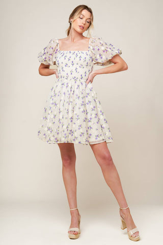 MAKING CONNECTIONS CREAM WOVEN MINI DRESS - By Baano