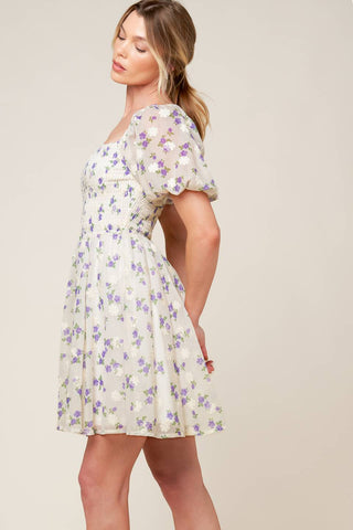 MAKING CONNECTIONS CREAM WOVEN MINI DRESS - By Baano