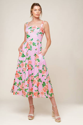 TIME FOR TEAM WOVEN MIDI DRESS - By Baano