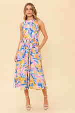 PATTON PARK BLUE WOVEN MIDI DRESS - By Baano