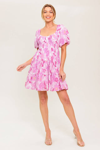 MEADOW RHYTHM WOVEN EYELET MINI DRESS - By Baano