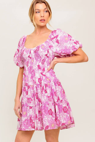 MEADOW RHYTHM WOVEN EYELET MINI DRESS - By Baano