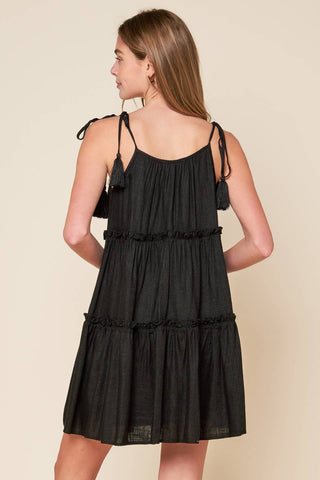 THROUGH THE ARBOR WOVEN MINI DRESS - By Baano