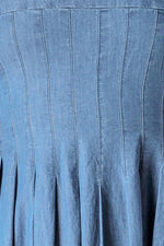 PASSIFLORA INDIGO DENIM MIDI DRESS - By Baano