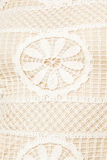 PRETTIEST ENERGY CREAM LACE MIDI DRESS - By Baano