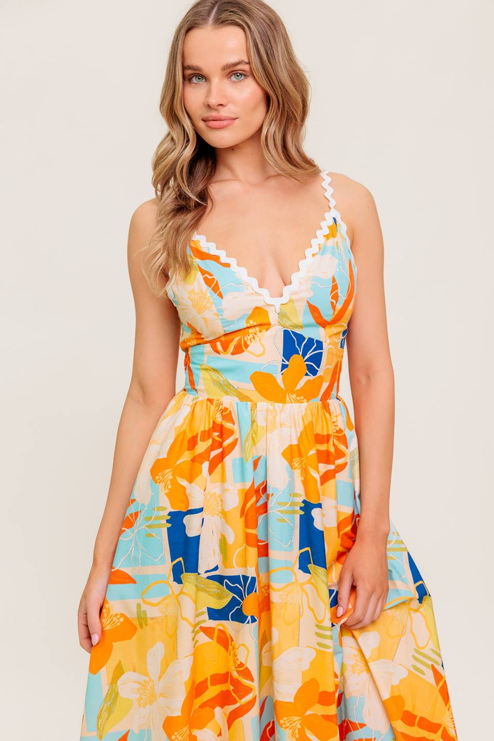 DAWN PETAL KISS WOVEN MIDI DRESS - By Baano