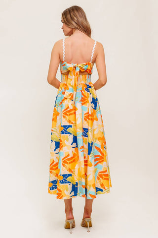 DAWN PETAL KISS WOVEN MIDI DRESS - By Baano
