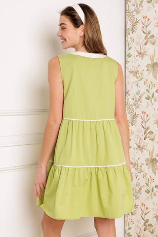 DREAMS AHEAD WOVEN COLOR BLOCKED MINI DRESS - By Baano