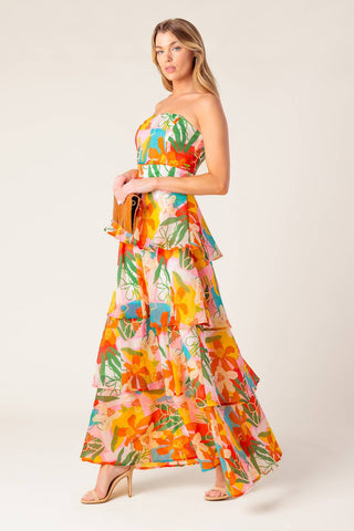 HALF PAST SUNSET WOVEN MAXI DRESS - By Baano