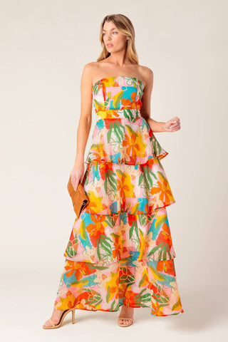 HALF PAST SUNSET WOVEN MAXI DRESS - By Baano