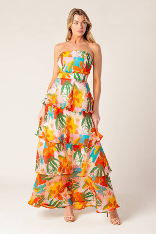 HALF PAST SUNSET WOVEN MAXI DRESS - By Baano