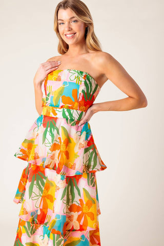HALF PAST SUNSET WOVEN MAXI DRESS - By Baano