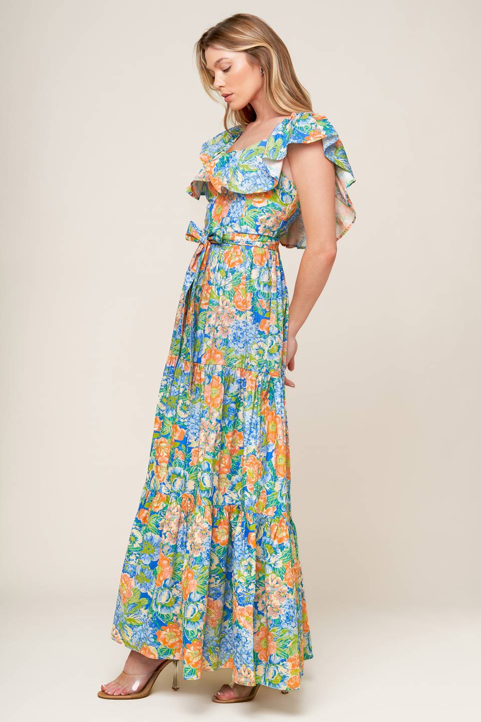 DELIGHTFUL GARDEN PARTY WOVEN MAXI DRESS - By Baano