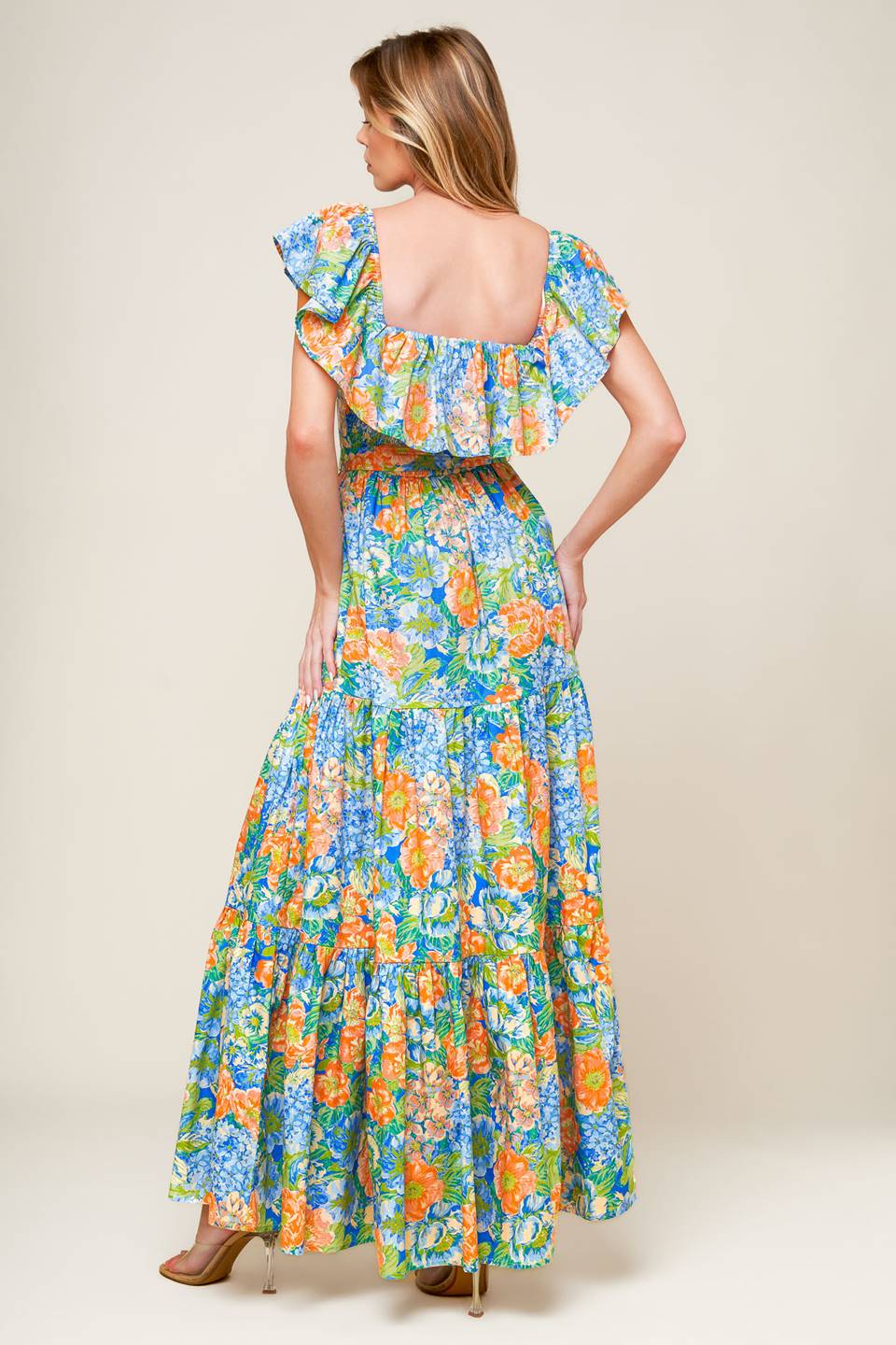 DELIGHTFUL GARDEN PARTY WOVEN MAXI DRESS - By Baano