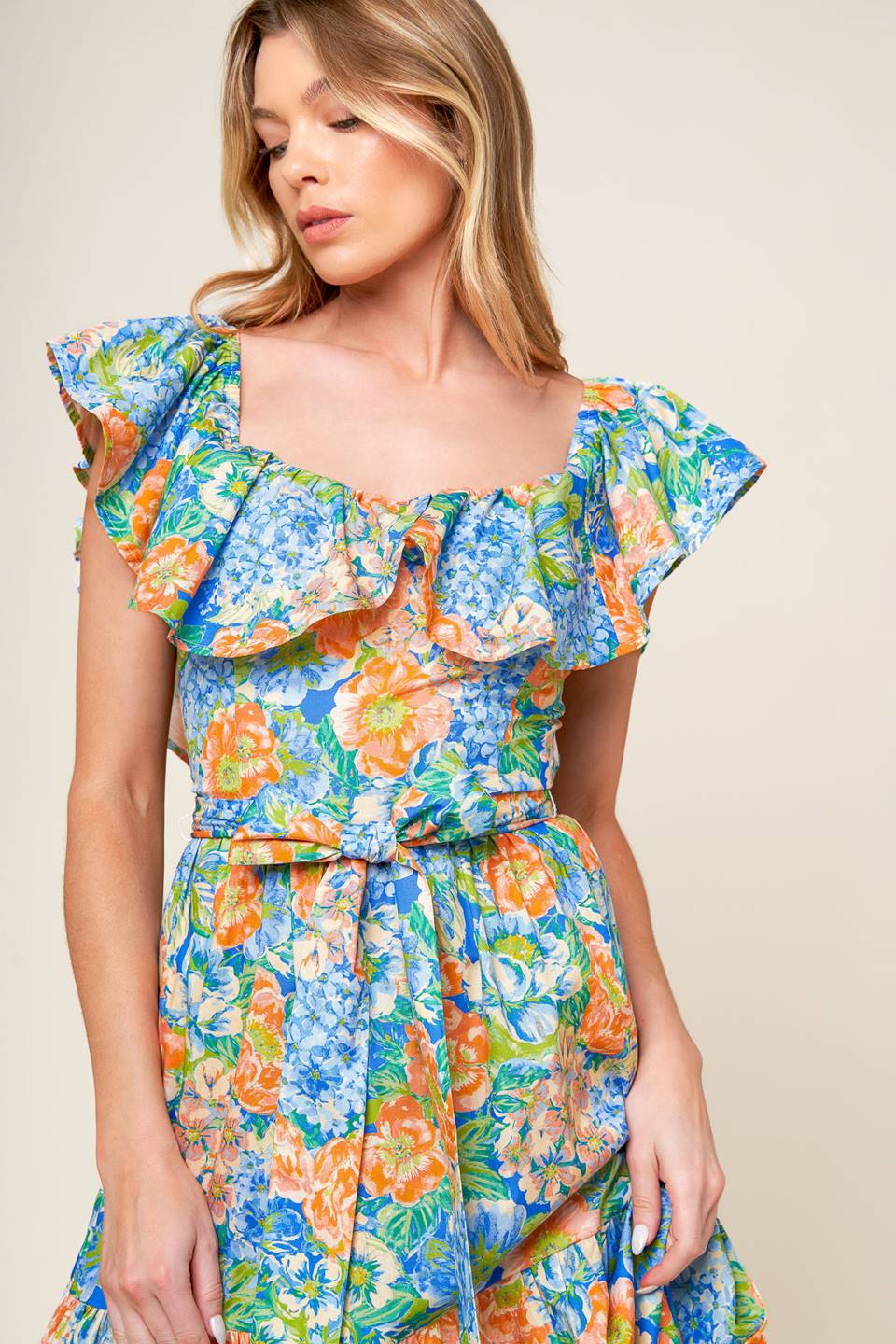 DELIGHTFUL GARDEN PARTY WOVEN MAXI DRESS - By Baano