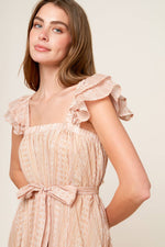 FROLIC THROUGH FIELDS WOVEN MIDI DRESS - By Baano