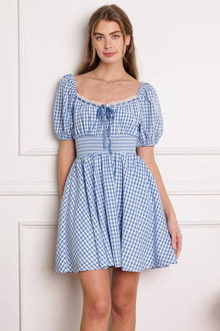 BREEZE THROUGH PARADISE WOVEN MINI DRESS Flying Tomato