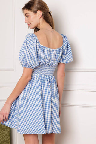 BREEZE THROUGH PARADISE WOVEN MINI DRESS Flying Tomato