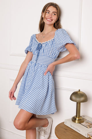 BREEZE THROUGH PARADISE WOVEN MINI DRESS Flying Tomato