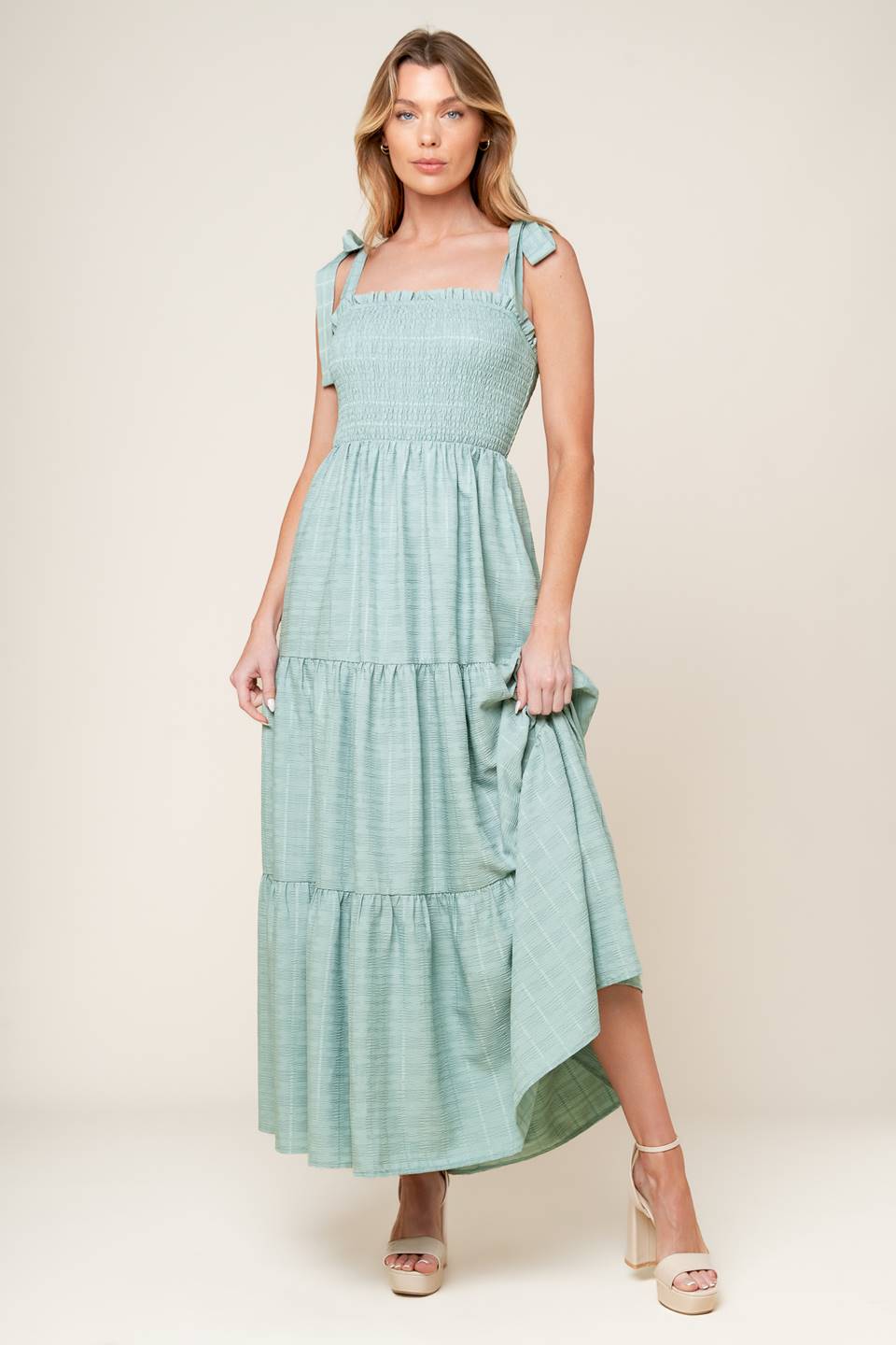 HORIZONS AHEAD WOVEN MAXI DRESS