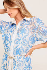 GENTLE SPIRIT WOVEN LACE MINI DRESS - By Baano