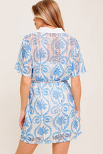 GENTLE SPIRIT WOVEN LACE MINI DRESS - By Baano