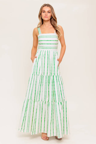 WILDFLOWER WALTZ  WOVEN MAXI DRESS - By Baano