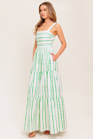 WILDFLOWER WALTZ  WOVEN MAXI DRESS - By Baano