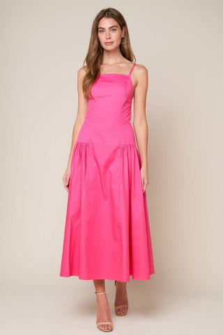 SLEEK ESSENCE WOVEN MIDI DRESS - By Baano