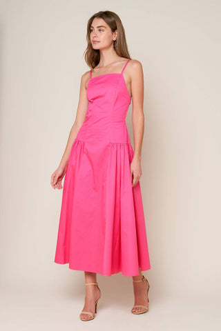 SLEEK ESSENCE WOVEN MIDI DRESS - By Baano