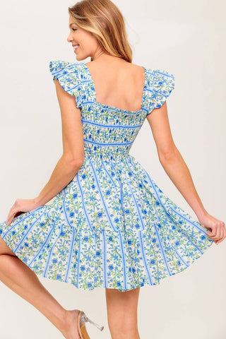 FAIRFAX GERANIUM WOVEN MINI DRESS - By Baano