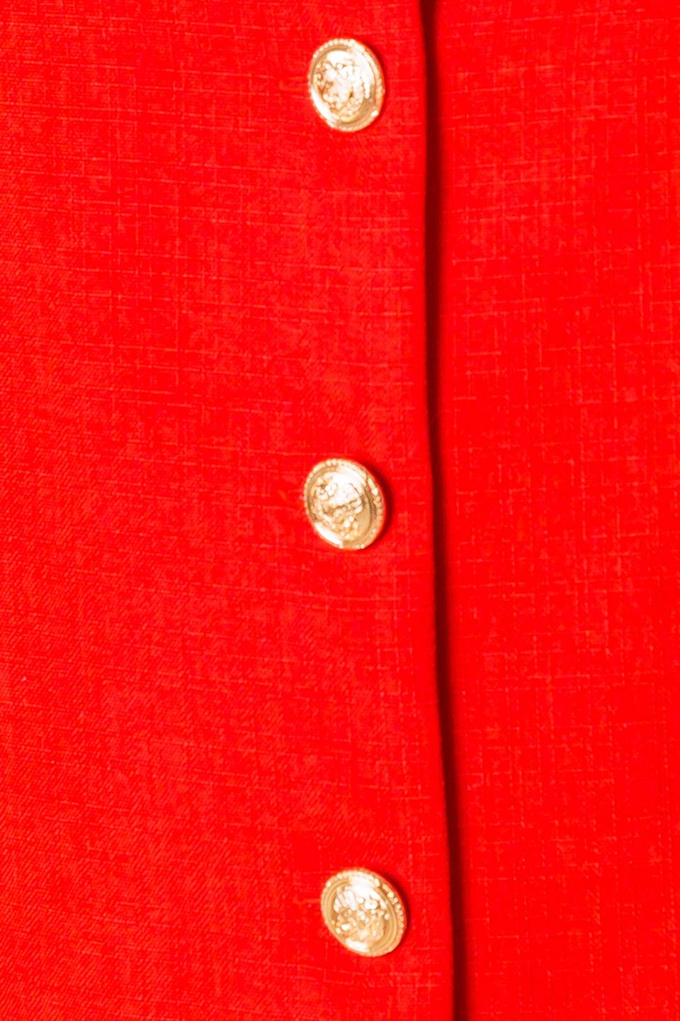 CHASING JOY RED WOVEN MINI DRESS - By Baano