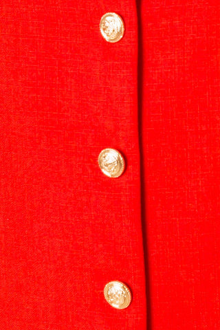 CHASING JOY RED WOVEN MINI DRESS - By Baano