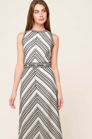 TERRIFIC TIMING CROCHET MIDI DRESS - By Baano