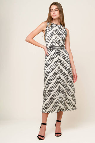TERRIFIC TIMING CROCHET MIDI DRESS - By Baano