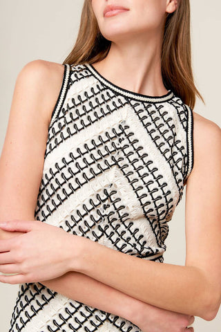 TERRIFIC TIMING CROCHET MIDI DRESS - By Baano