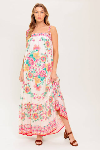 SUMMER GLOW IVORY WOVEN MAXI DRESS - By Baano