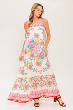 SUMMER GLOW IVORY WOVEN MAXI DRESS - By Baano