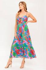 SLOW MOTION LOVE WOVEN MIDI DRESS