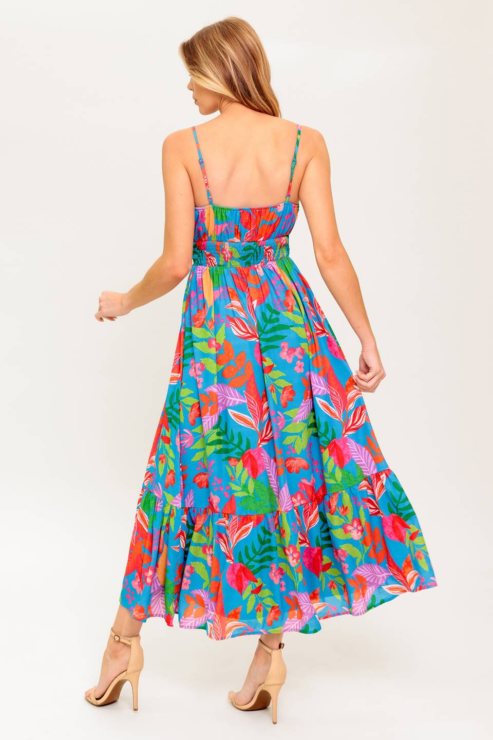 SLOW MOTION LOVE WOVEN MIDI DRESS - By Baano