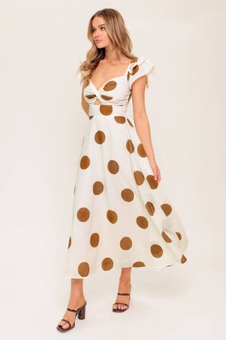 MOJITO MOOD WOVEN MIDI DRESS - By Baano