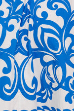 BLOOM SERENADE BLUE WOVEN MIDI DRESS - By Baano